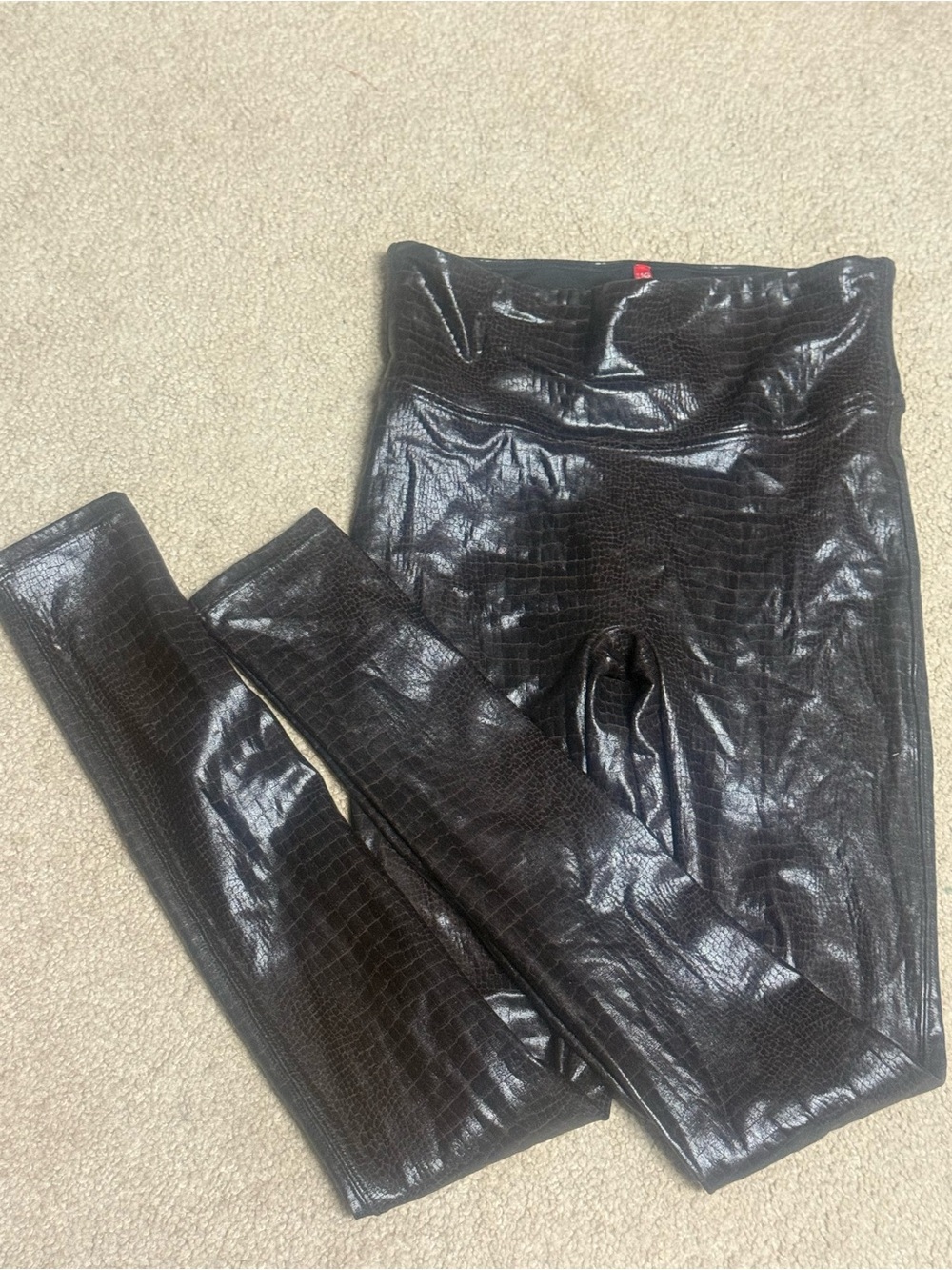 SPANX Brown/Black Faux Leather
Croc Leggings Women’s